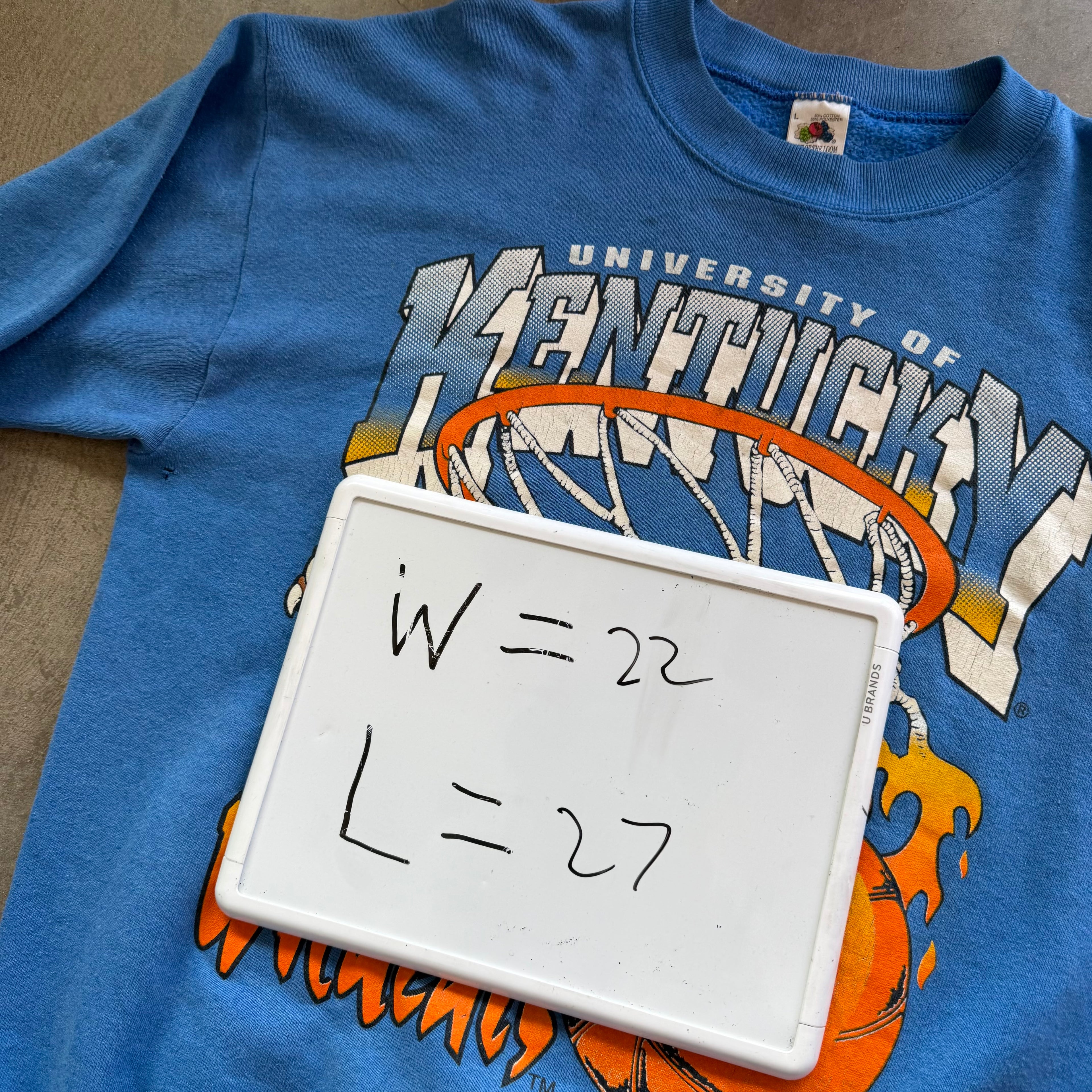 L 90s Kentucky Basketball Crewneck