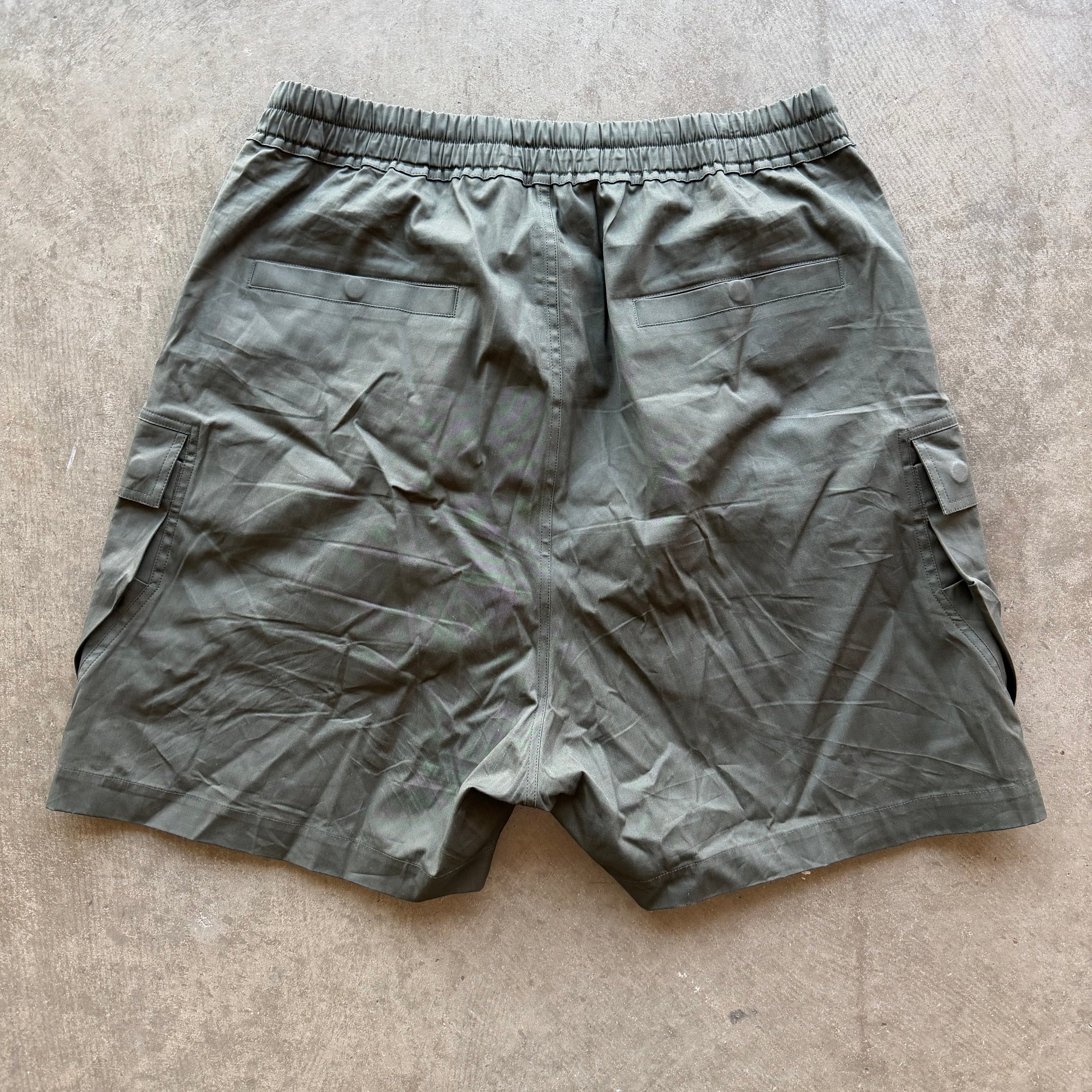 XL Rick Owens Cargobela Shorts Green