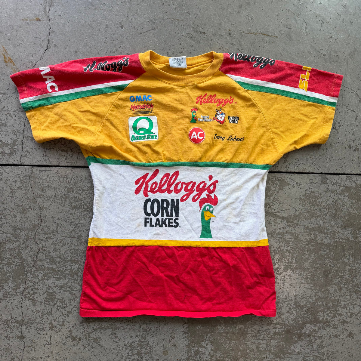 L 90s Corn Flakes Racing Tee