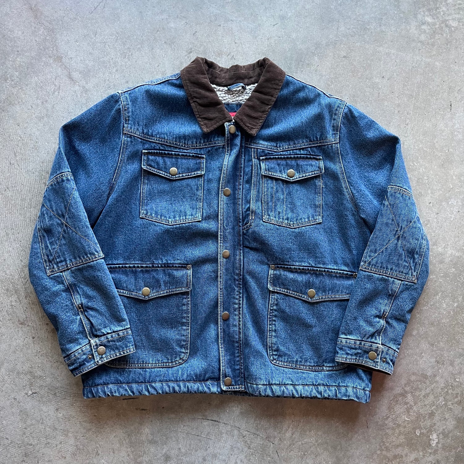 XL 00s Sherpa Lined Wrangler Denim Jacket