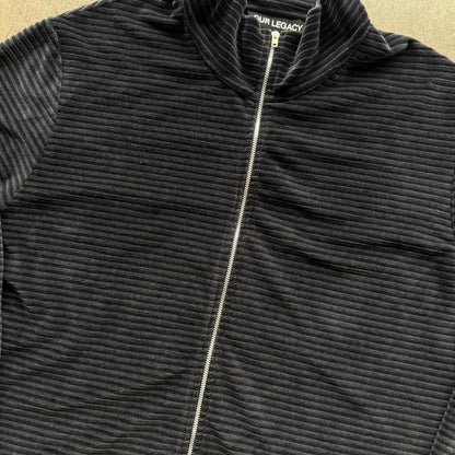 L Our Legacy Velvet Zipup Black