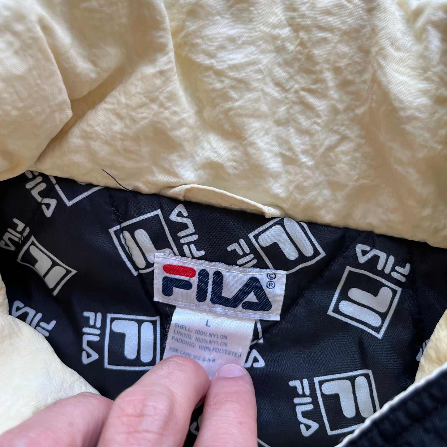 L 90s Fila Jacket Black