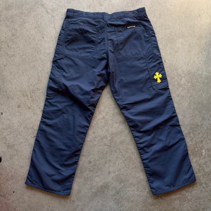 36x29 Chrome Hearts Leather Nylon Double Knees Navy