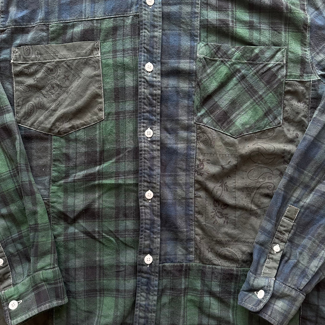 M Kith Paisley Patch Flannel Green