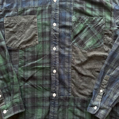M Kith Paisley Patch Flannel Green