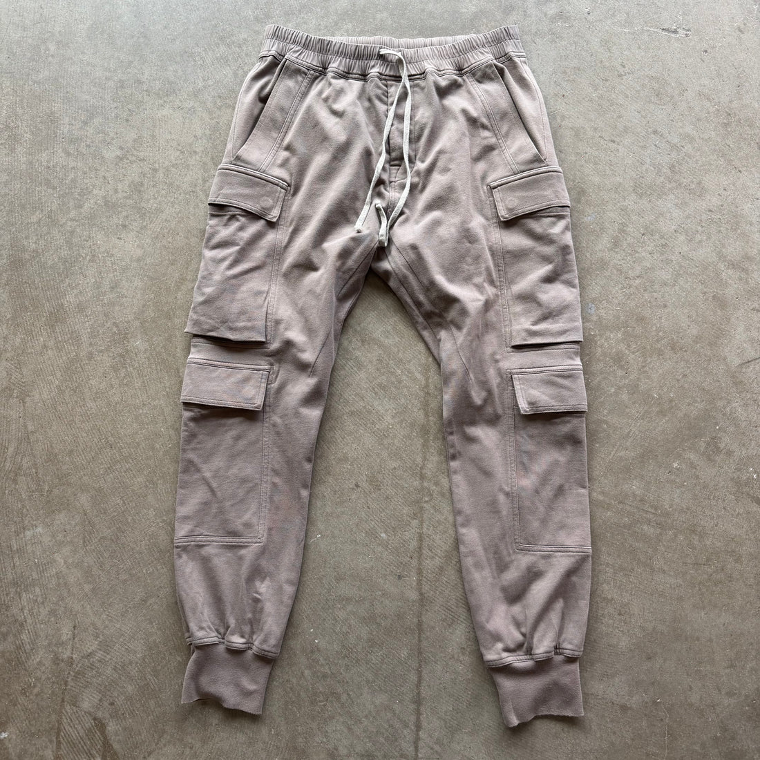 L Rick Owens Hollywood Cargo Joggers Dust