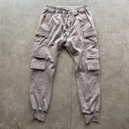 L Rick Owens Hollywood Cargo Joggers Dust