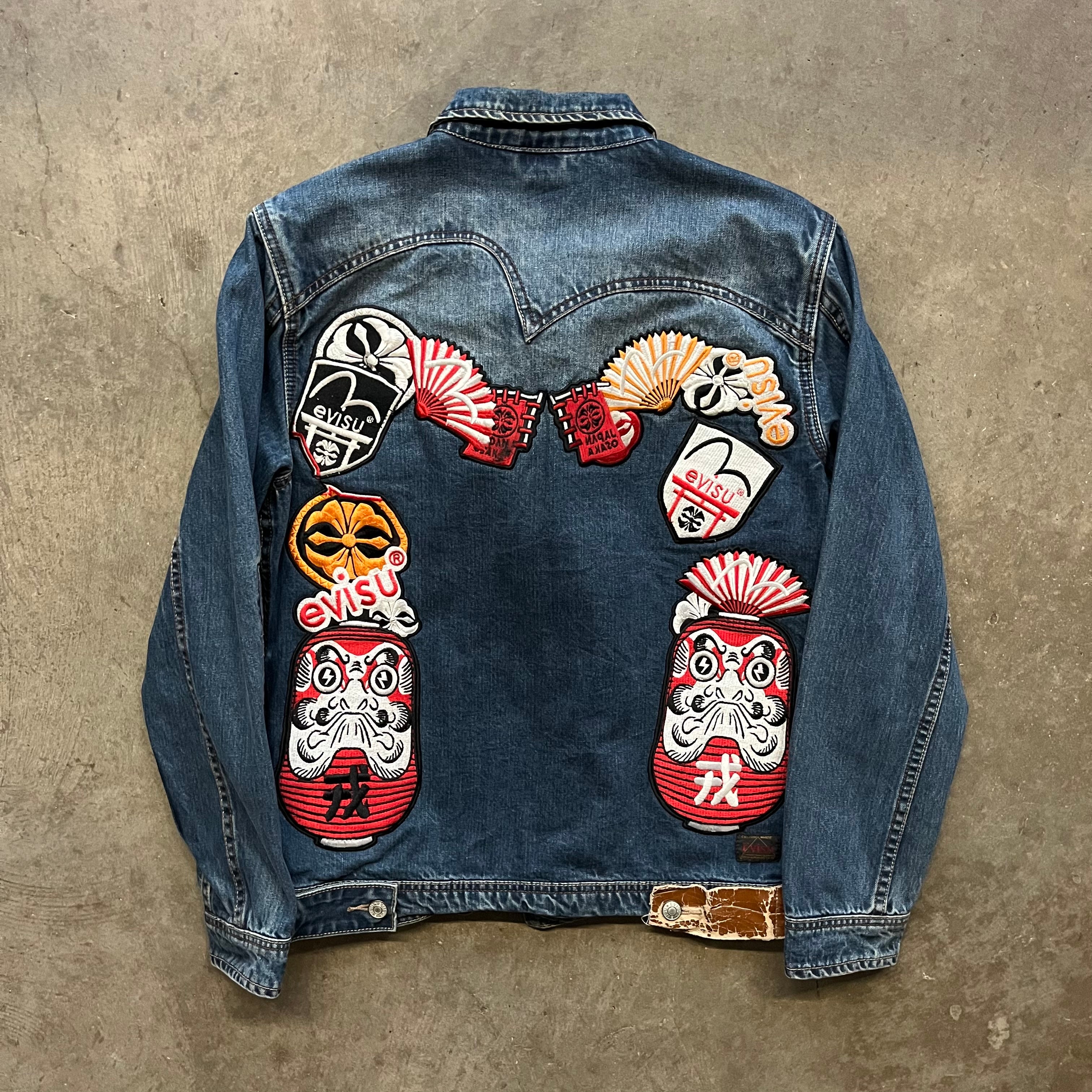 L 00s Evisu Patch Denim Jacket