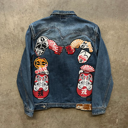 L 00s Evisu Patch Denim Jacket