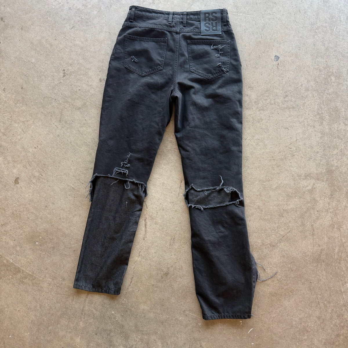 30x30 Raf Simons Double Layer Destroyed Denim