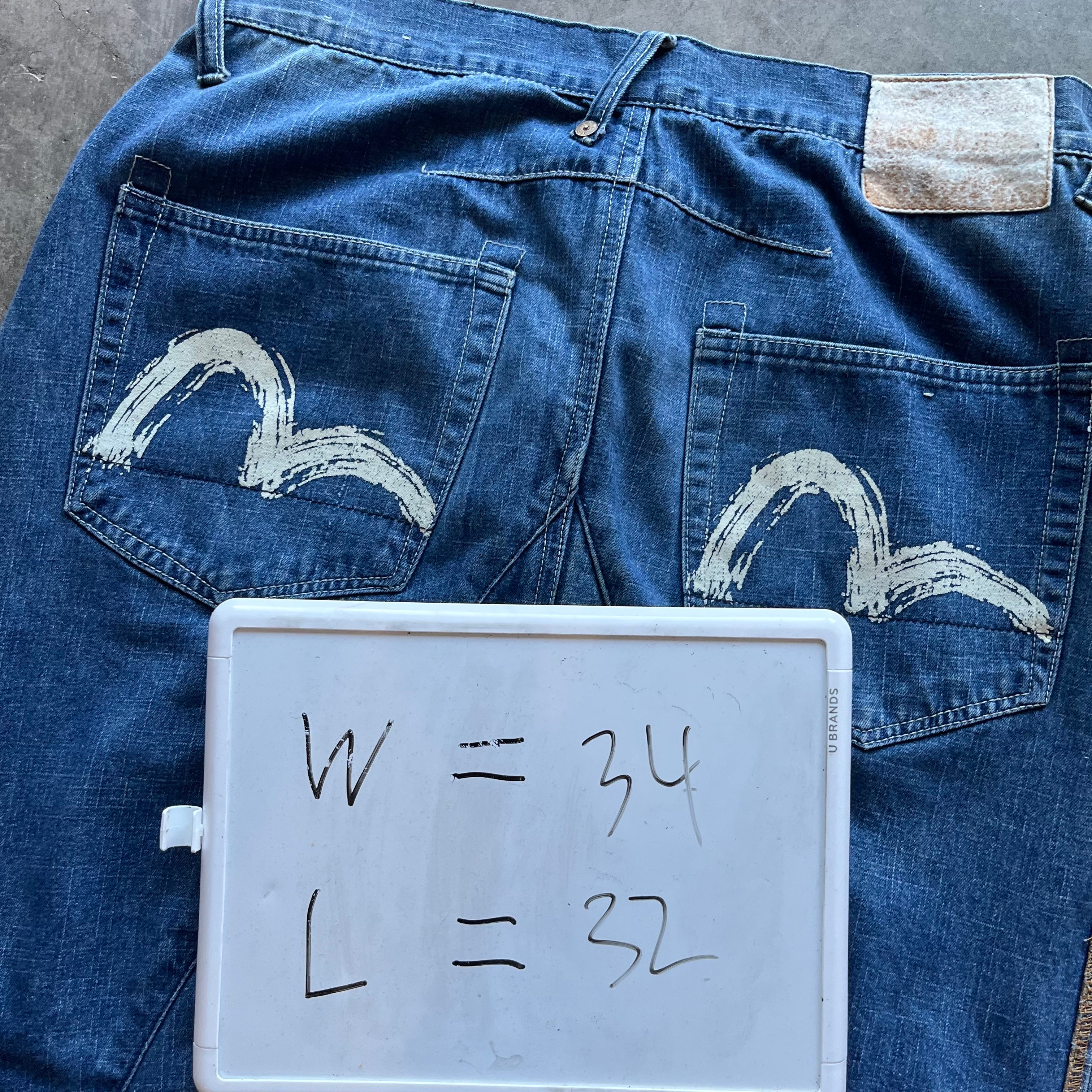 34x32 Seagull Evisu Jeans
