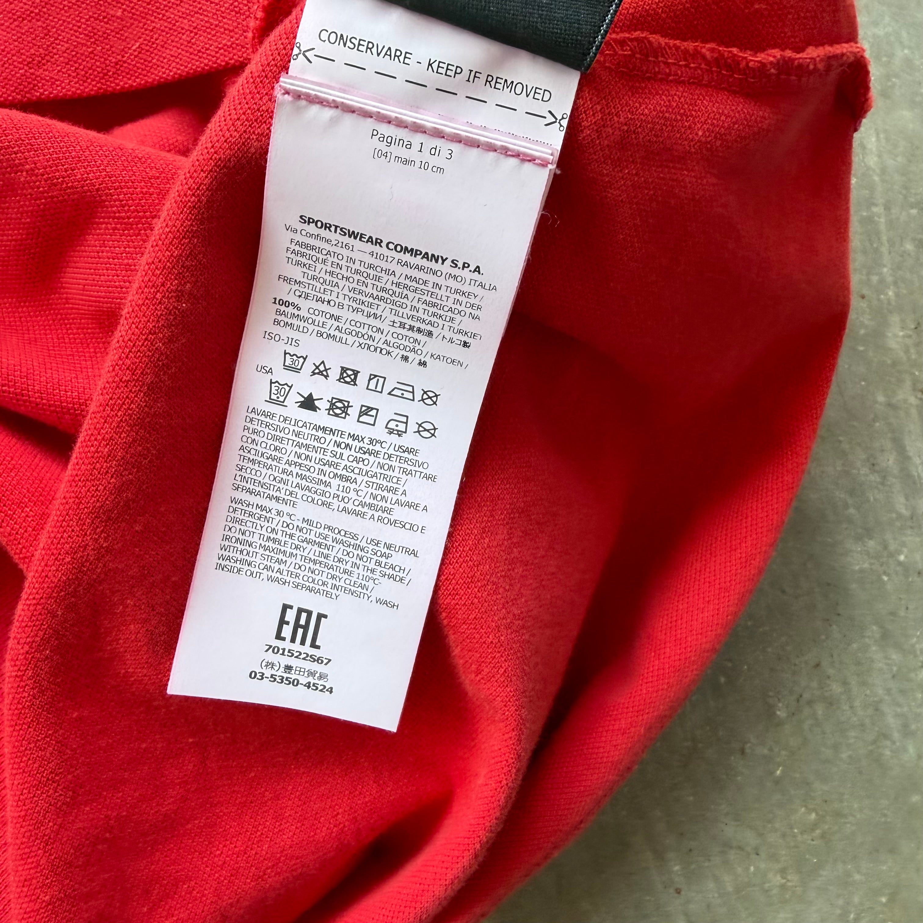 XL Stone Island Polo Red