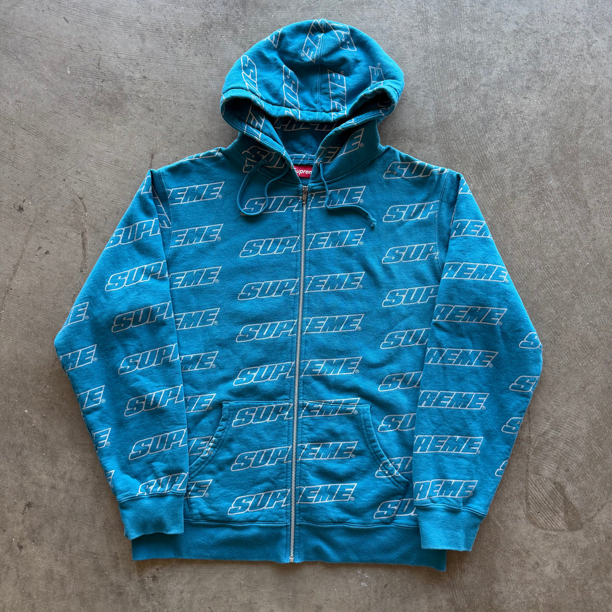 XL Supreme All Over Logo Zipup Blue
