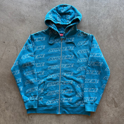 XL Supreme All Over Logo Zipup Blue