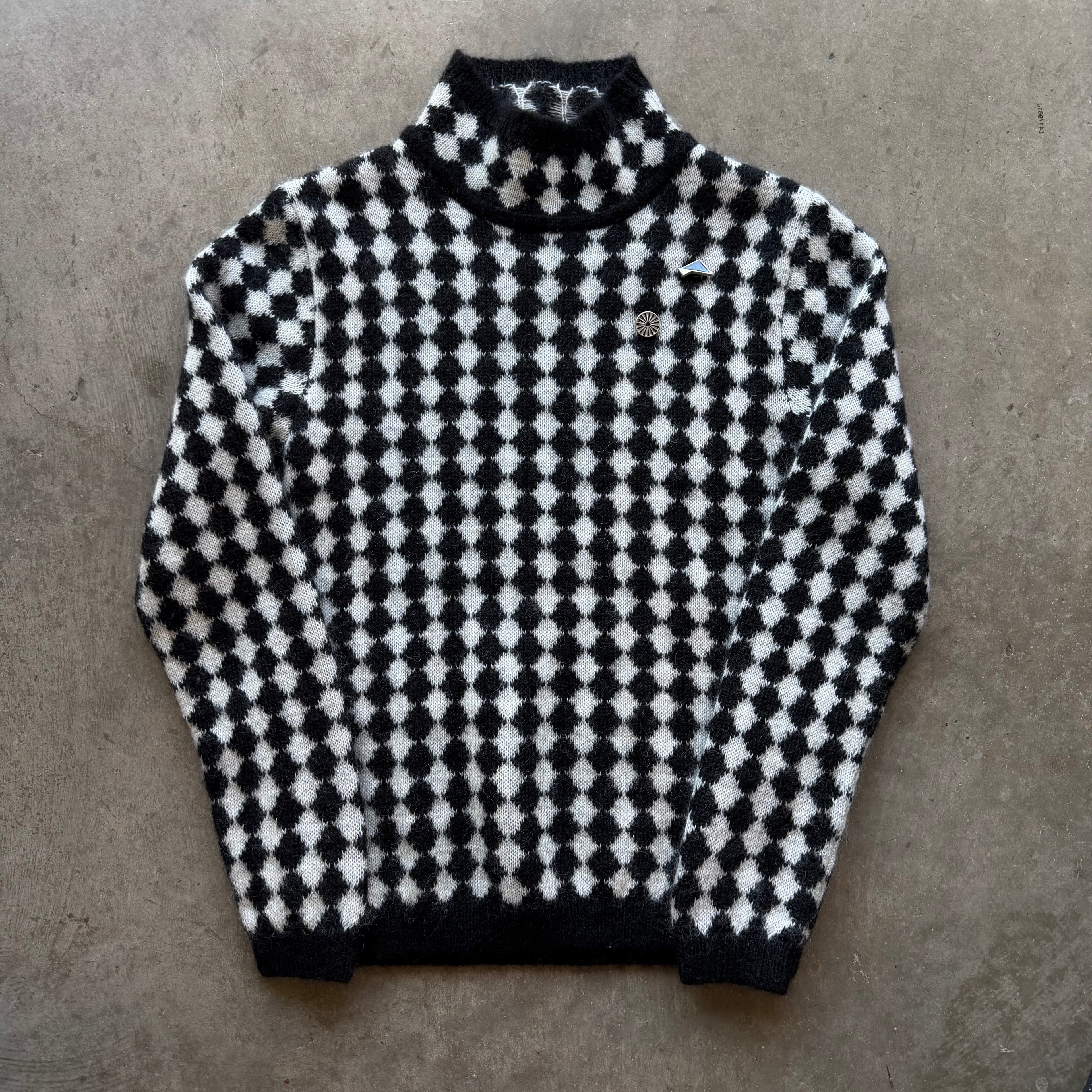 M Saint Laurent Diamond Motif Sweater