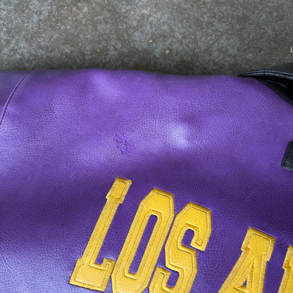 XL 90s Los Angeles Lakers Leather Jacket