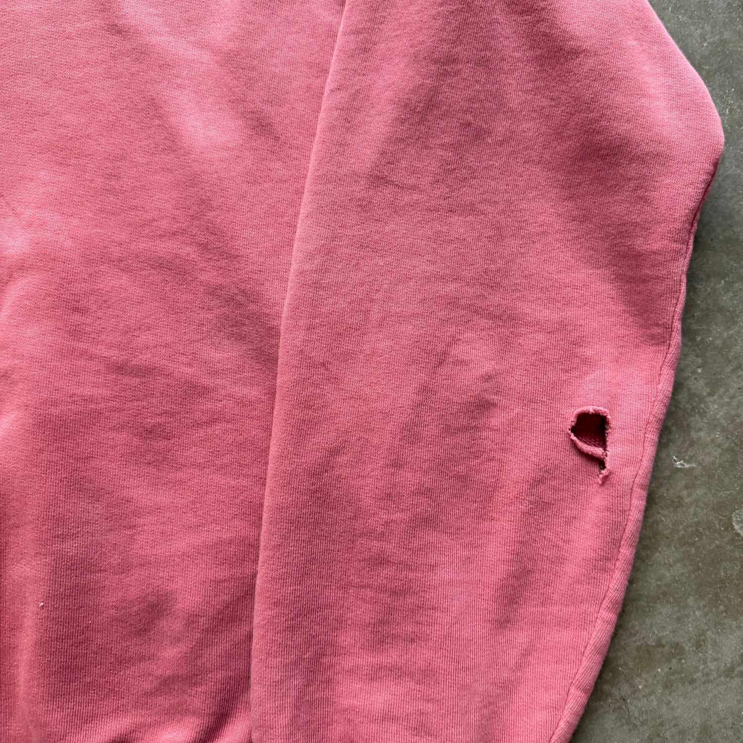 XL Red Saint Laurent Distressed Hoodie