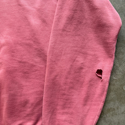 XL Red Saint Laurent Distressed Hoodie