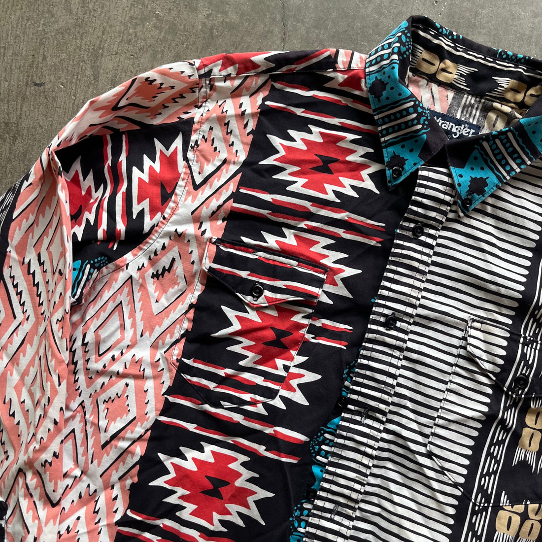 XL 90s Abstract Wrangler Button Up