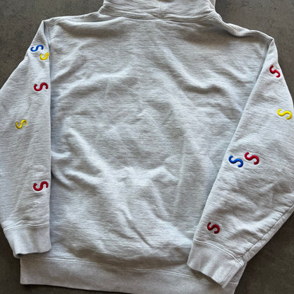 LSupreme Embroidered S Hoodie Gray