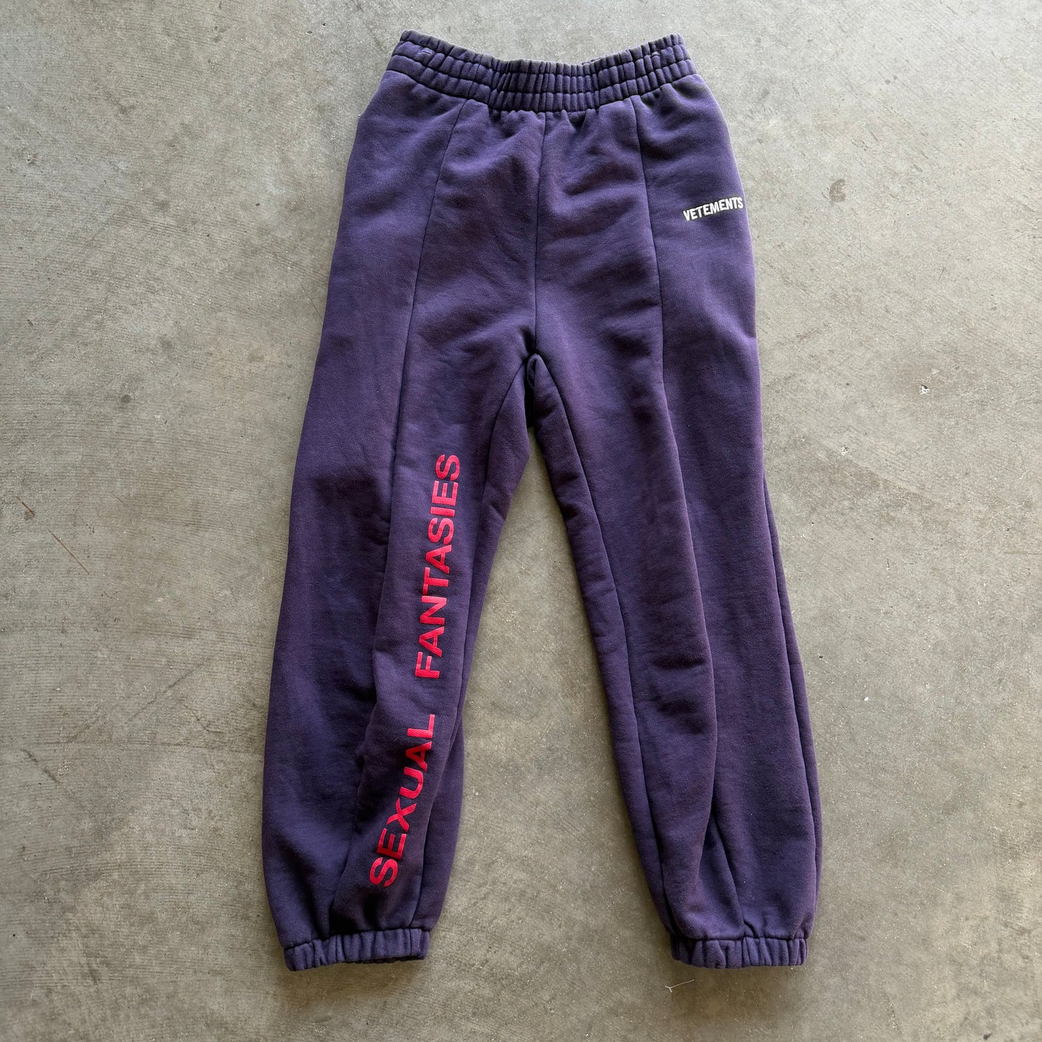 M Vetements Sexual Fantasies Sweatpants