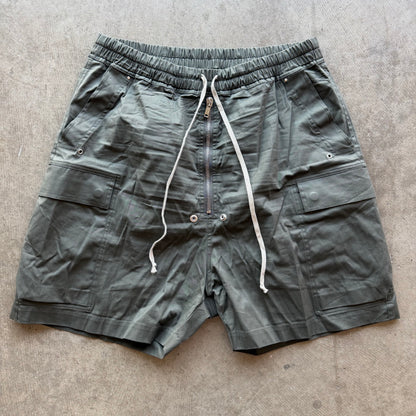 XL Rick Owens Cargobela Shorts Green
