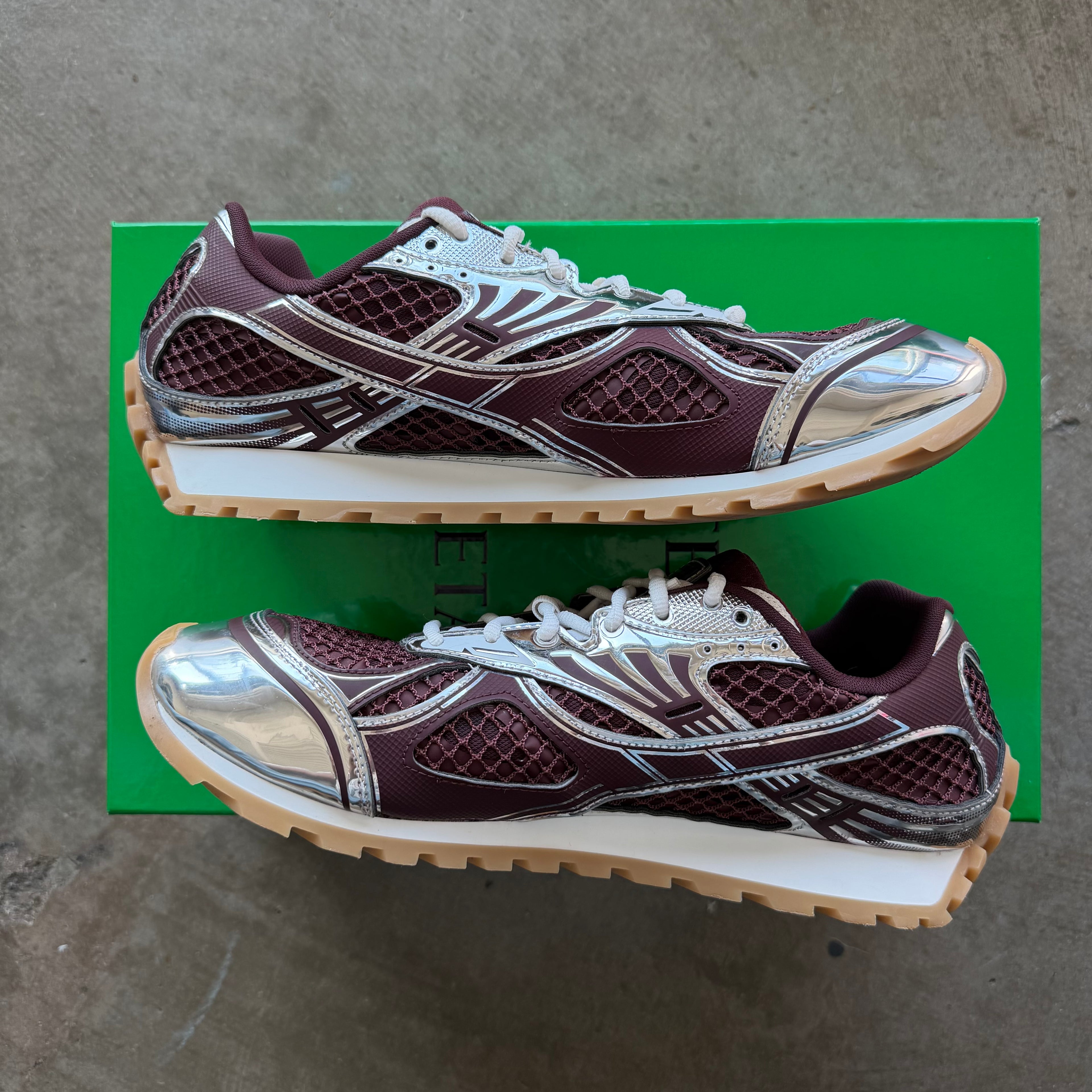Bottega Veneta Orbit Barolo/Silver