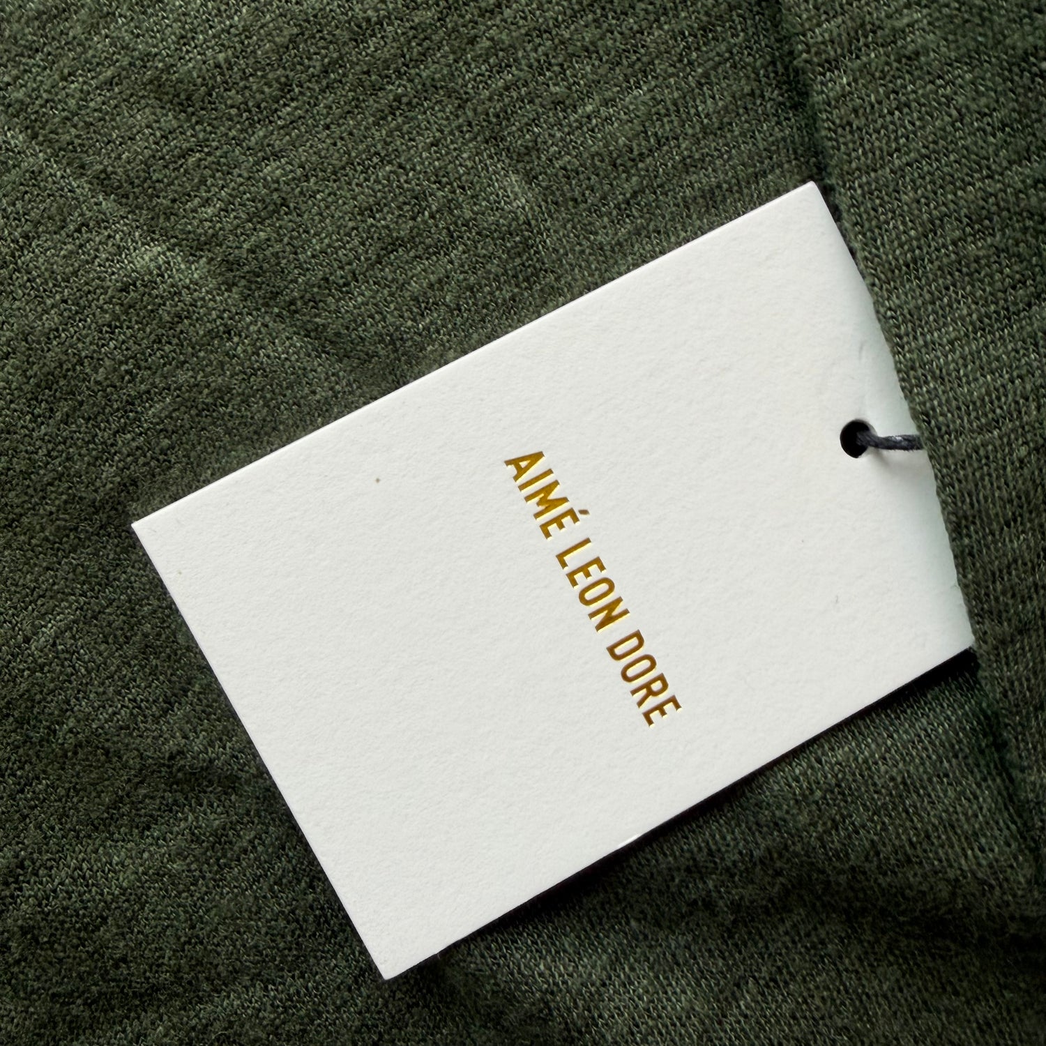 XL ALD Green Linen Tee