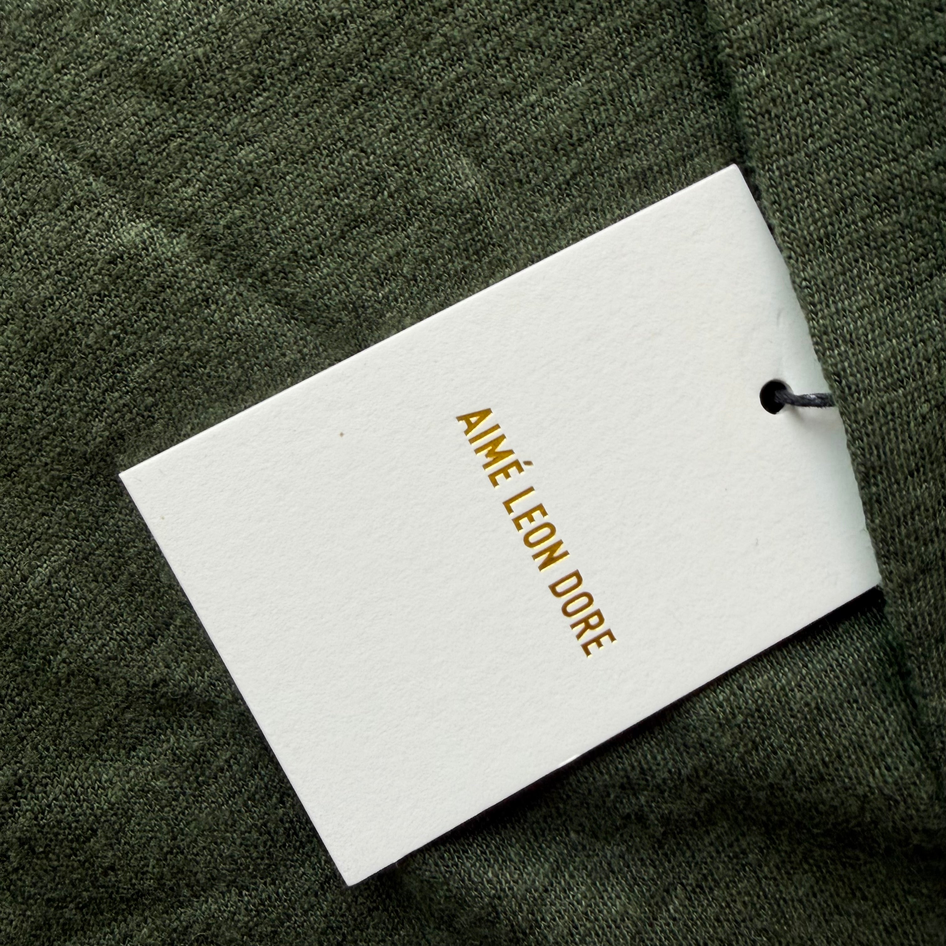 XL ALD Green Linen Tee