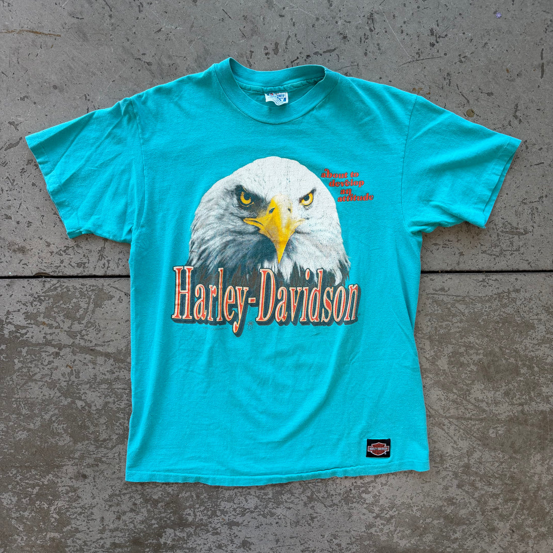 L 90s Harley Eagle Tee