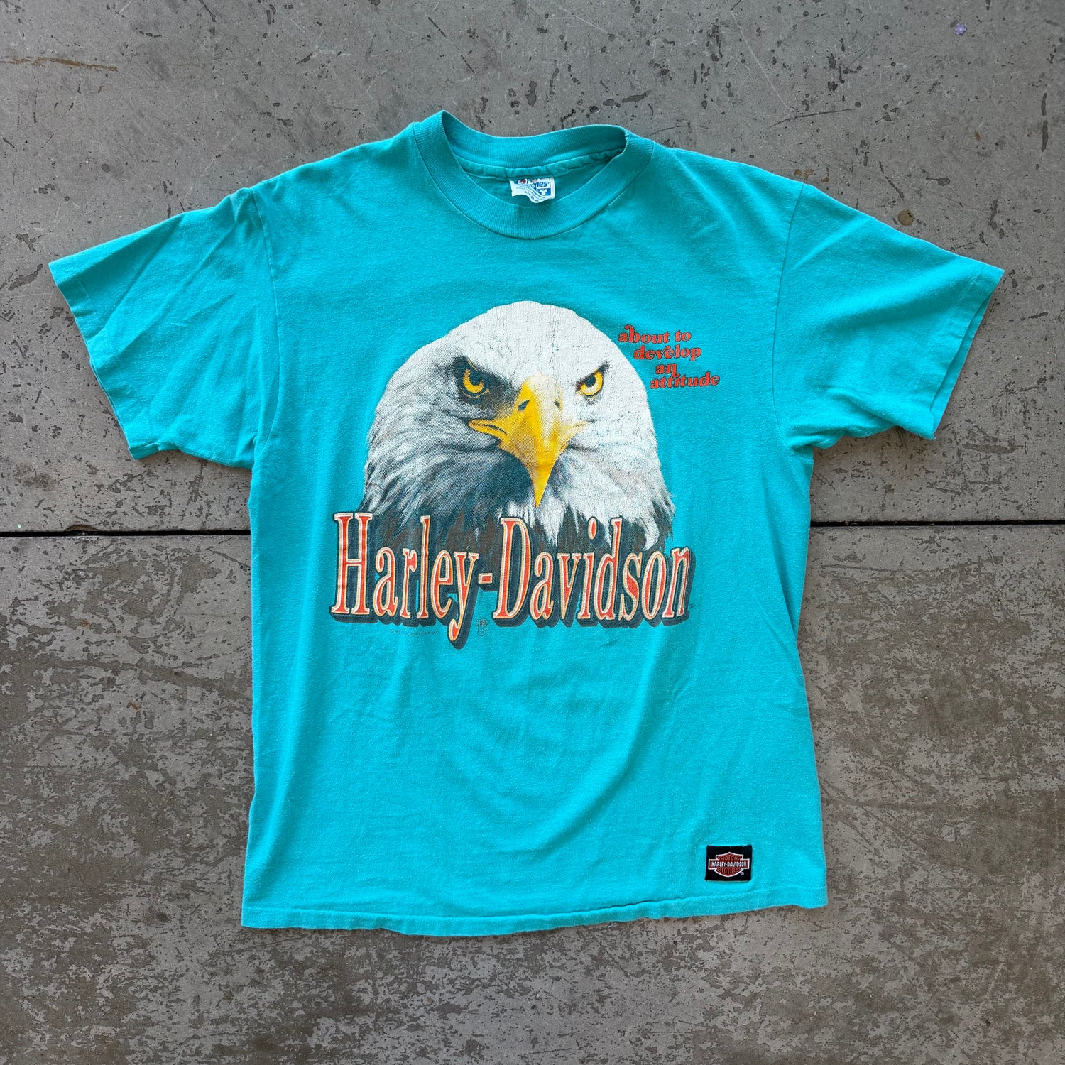 L 90s Harley Eagle Tee