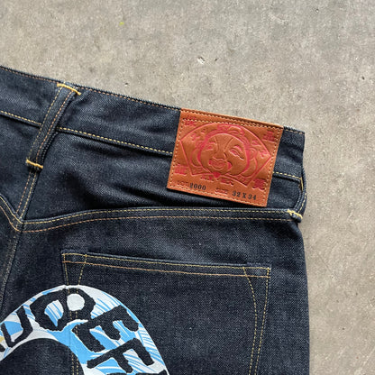 34x30 00s Evisu Rainbow Spellout Jeans
