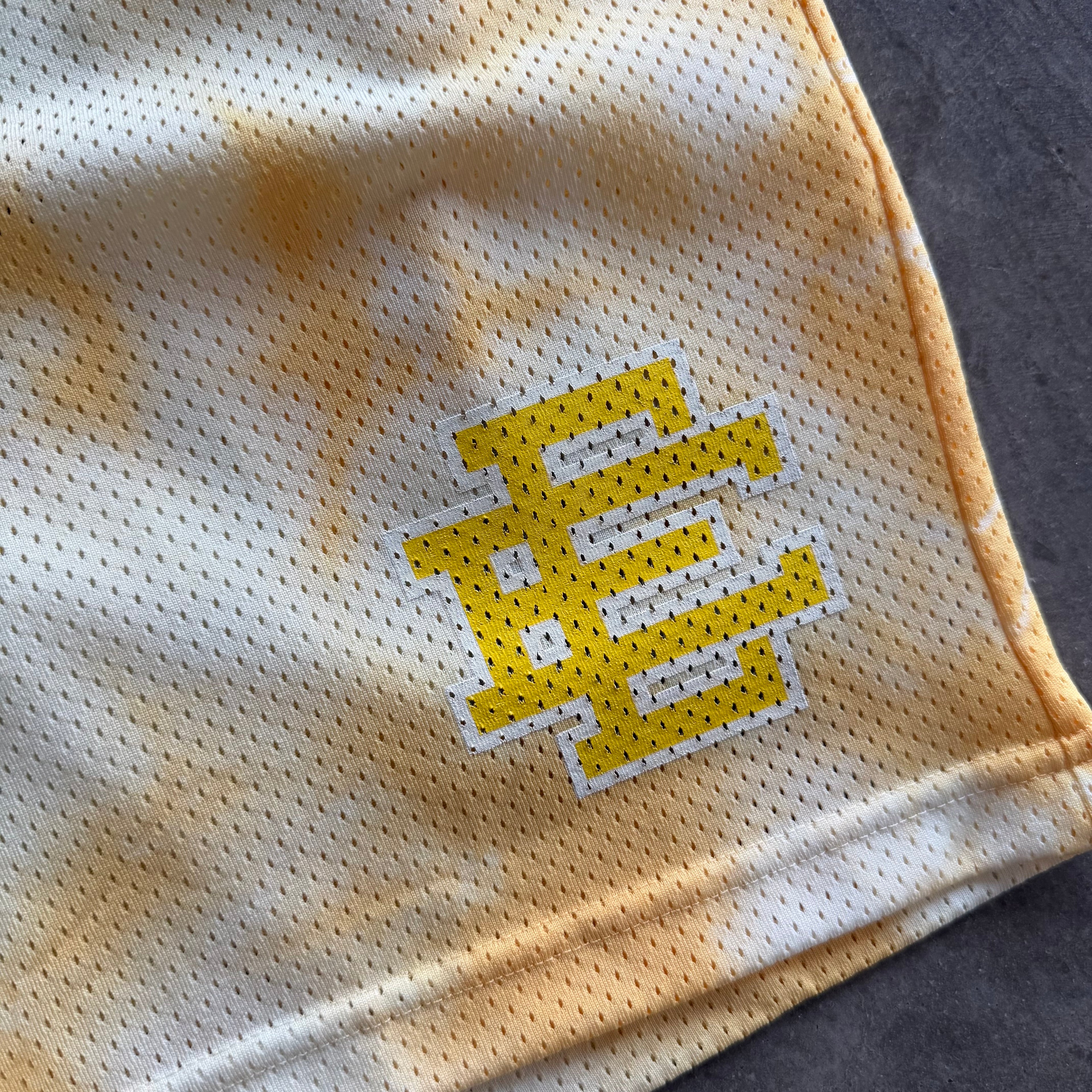 M EE Tie Dye Shorts Yellow