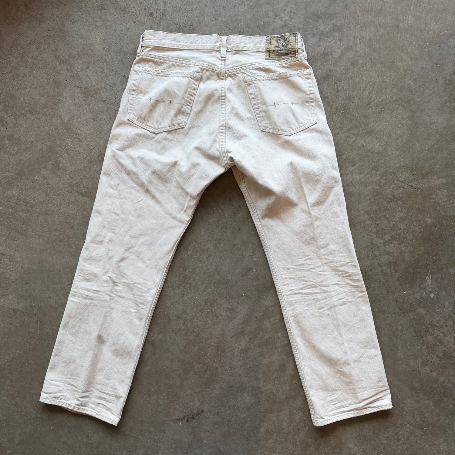 33x30 100% Cotton White Polo Pants