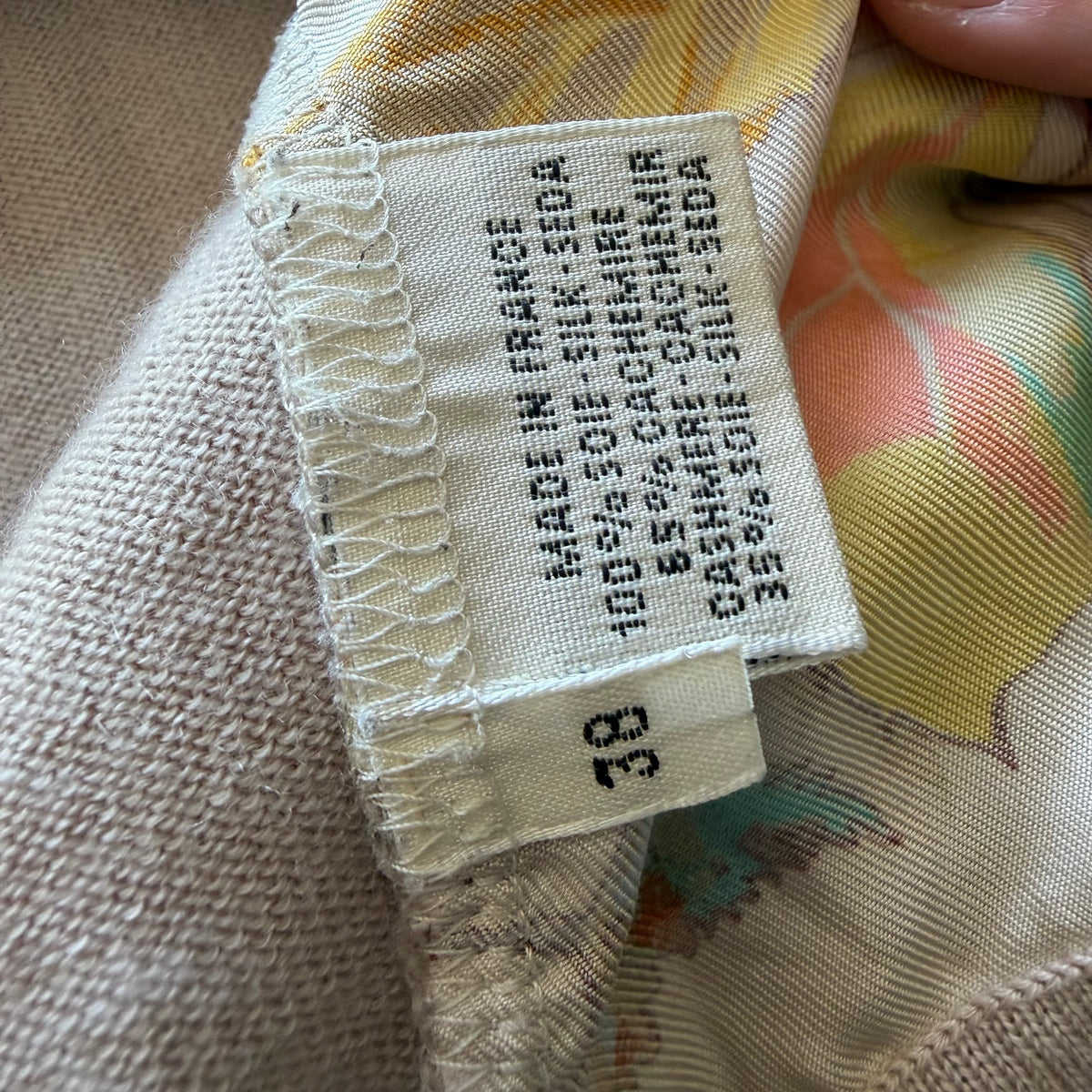 M 90s Hermes Silk Floral Button Up