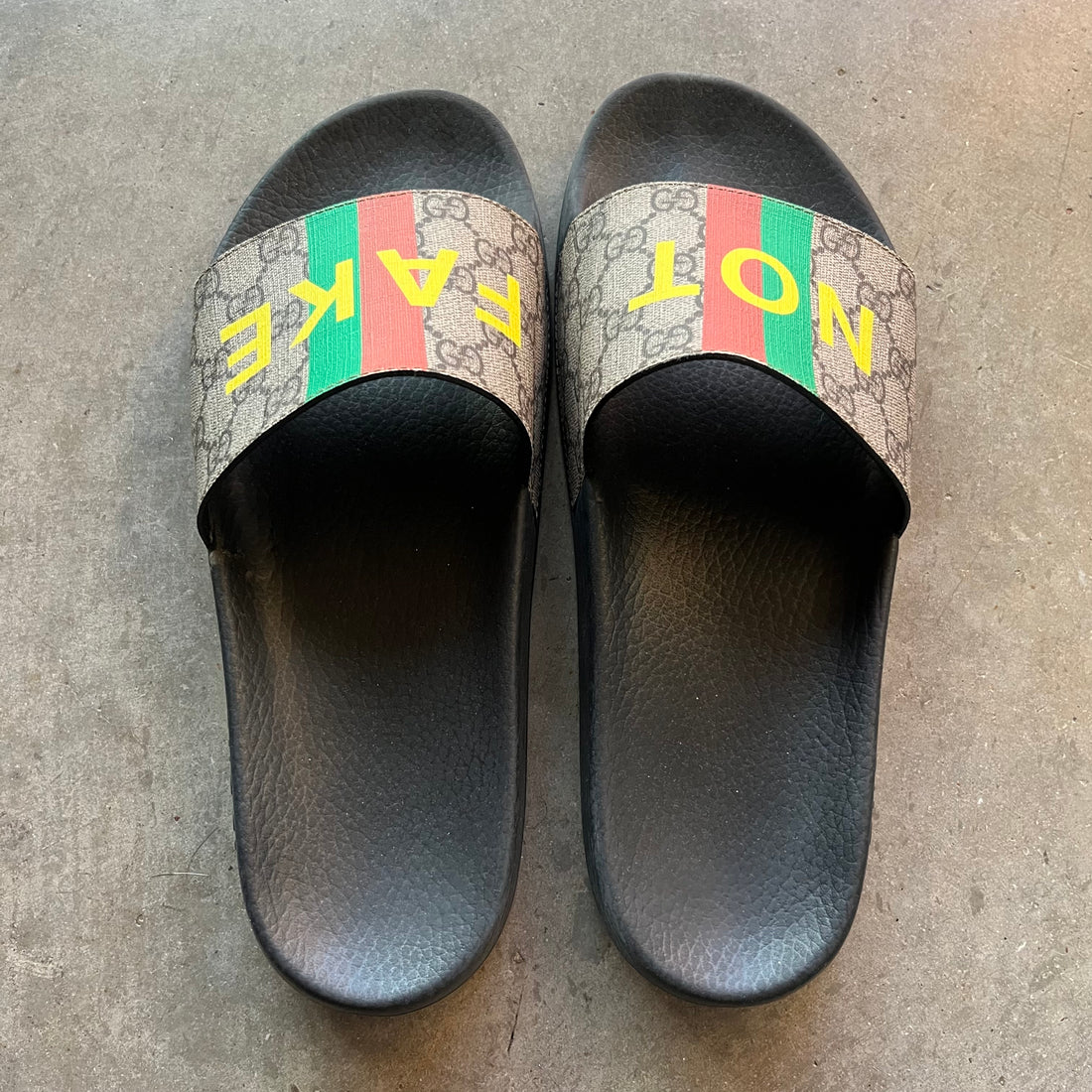 10.5 Used Not Fake Gucci Slides