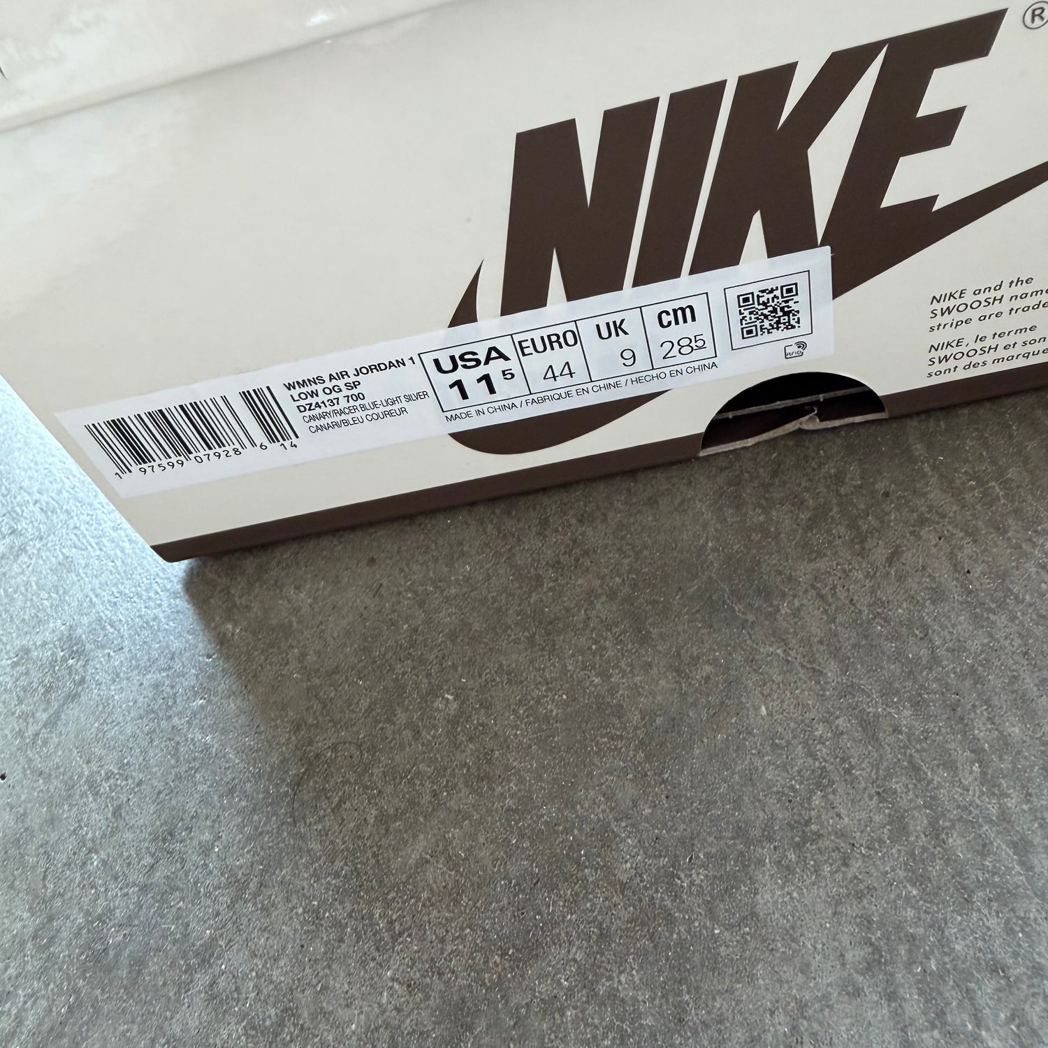 11.5W Jordan 1 Low TS Canary Yellow