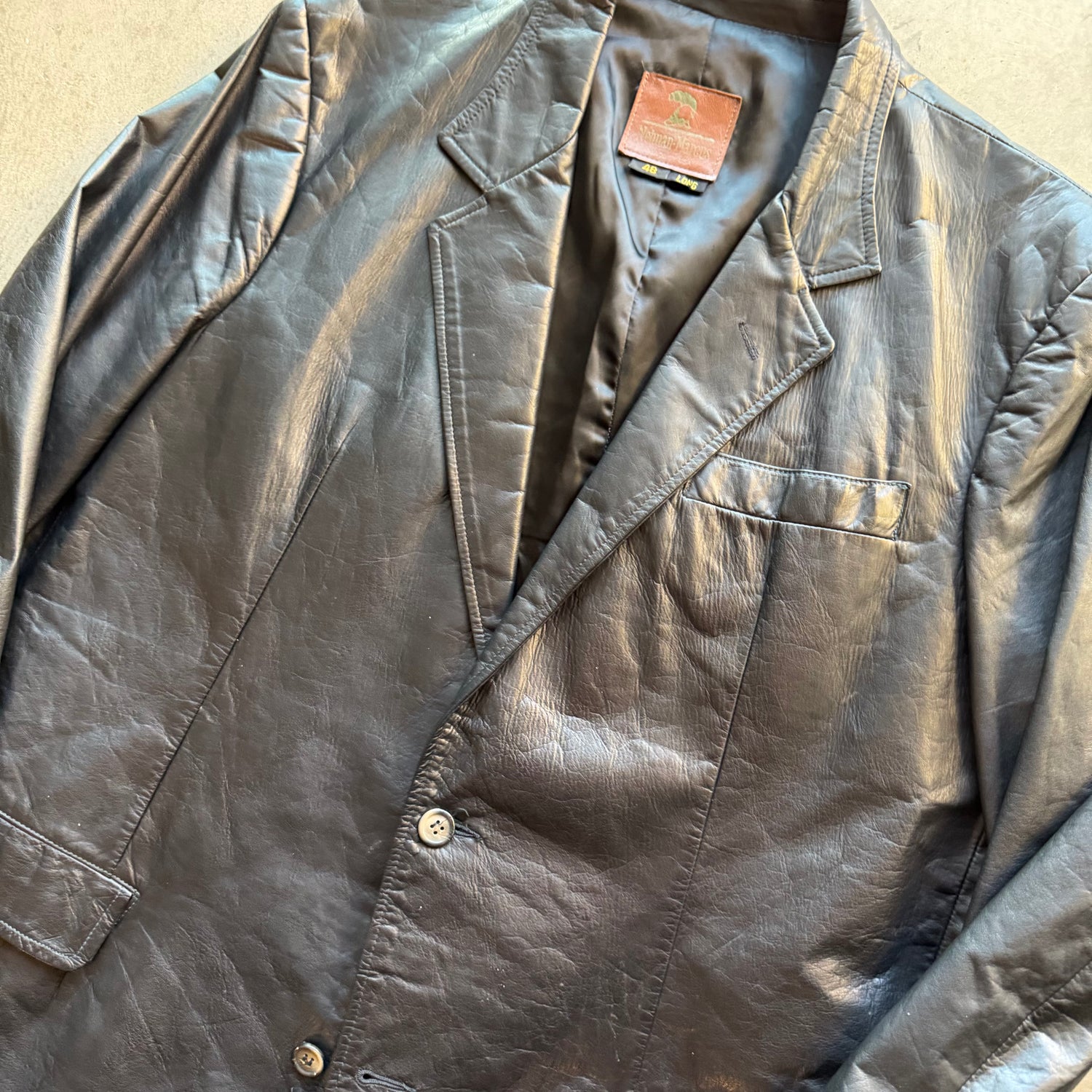 XL 90s Newman Marcus Leather Jacket