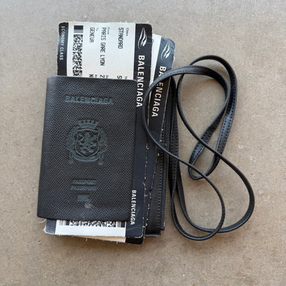 Balenciaga Passport Phone Holder Black