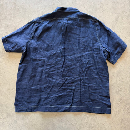 XXL Givenchy Denim Embroidered Button Up Shirt
