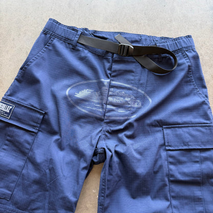 34x35 Corteiz Guerillaz Navy Cargo Pants