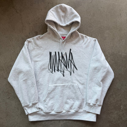 L Supreme Graffiti Logo Hoodie Gray