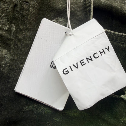 37x34 Givenchy Slim Fit Tapered Distressed Tie Dye Jeans