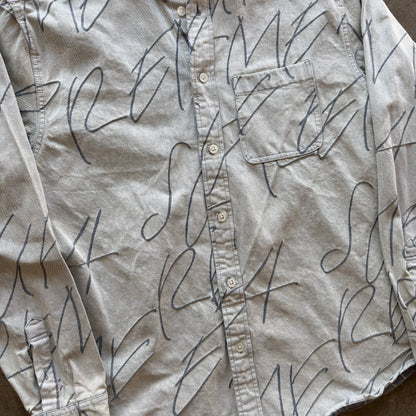L Supreme Script Denim Button Up