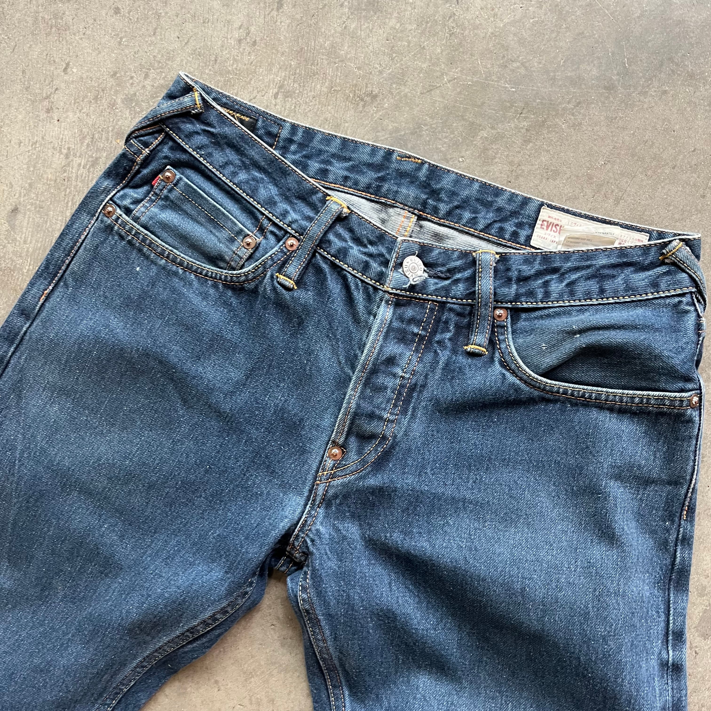 32x29 Flower Pocket Evisu Jeans