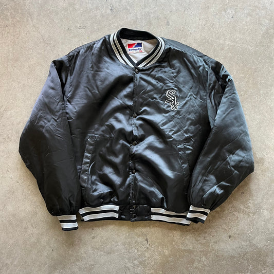 XL 90s White Sox Bomber Jacket