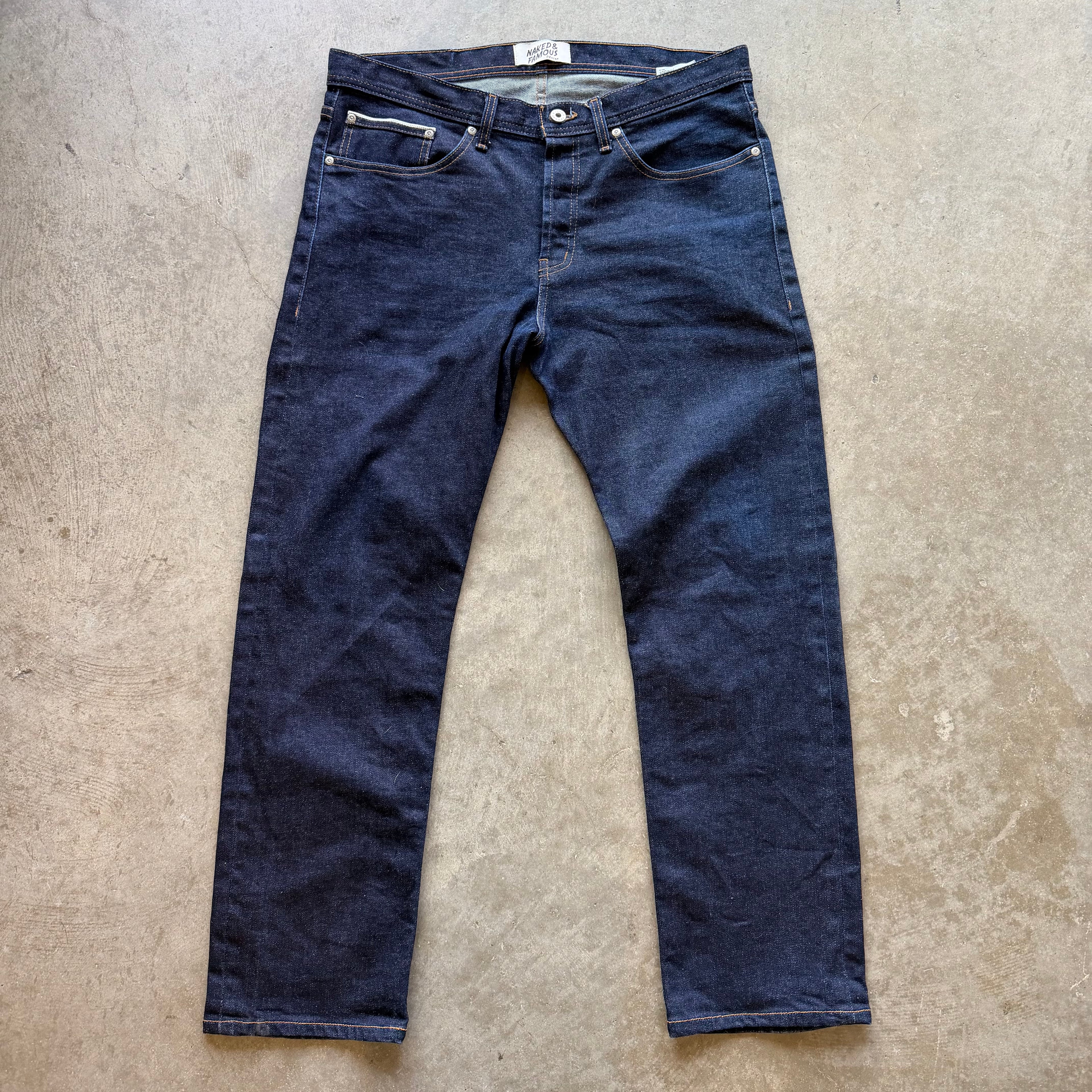 36x29 Naked and Famous Selvedge Denim