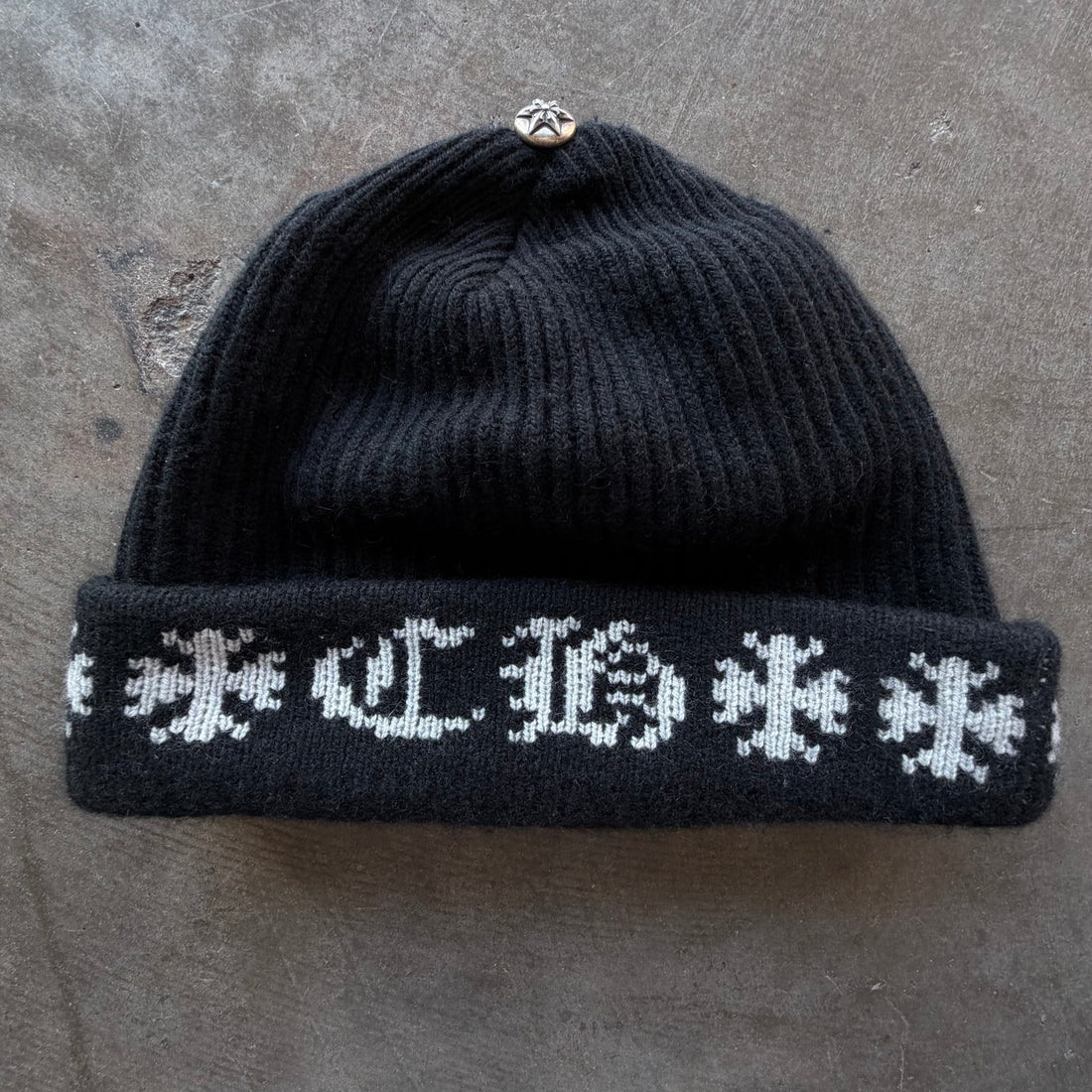 Chrome Hearts Big Daddy Cashmere Beanie Black