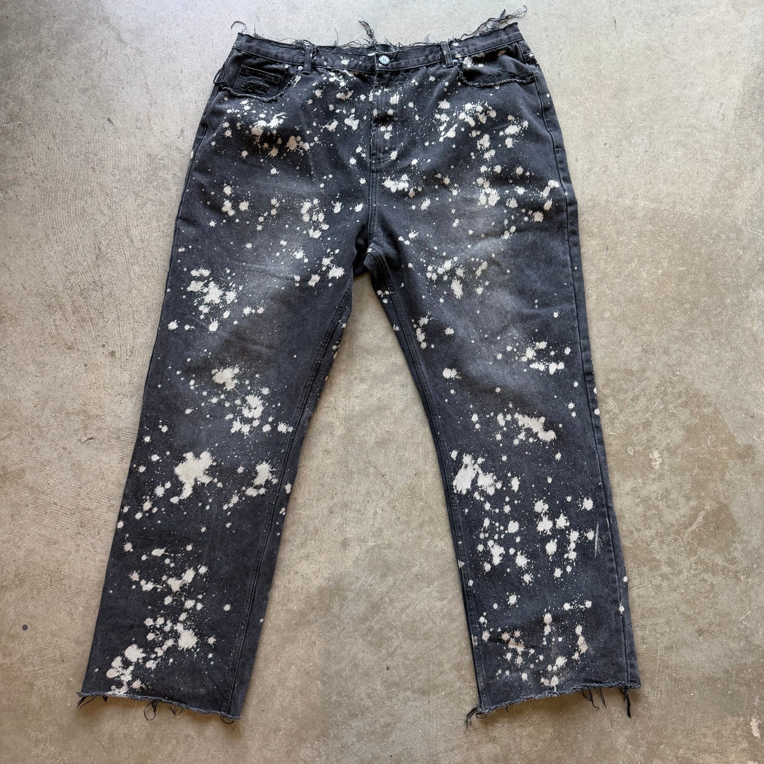 40x32 Homme Femme Bleached Jeans