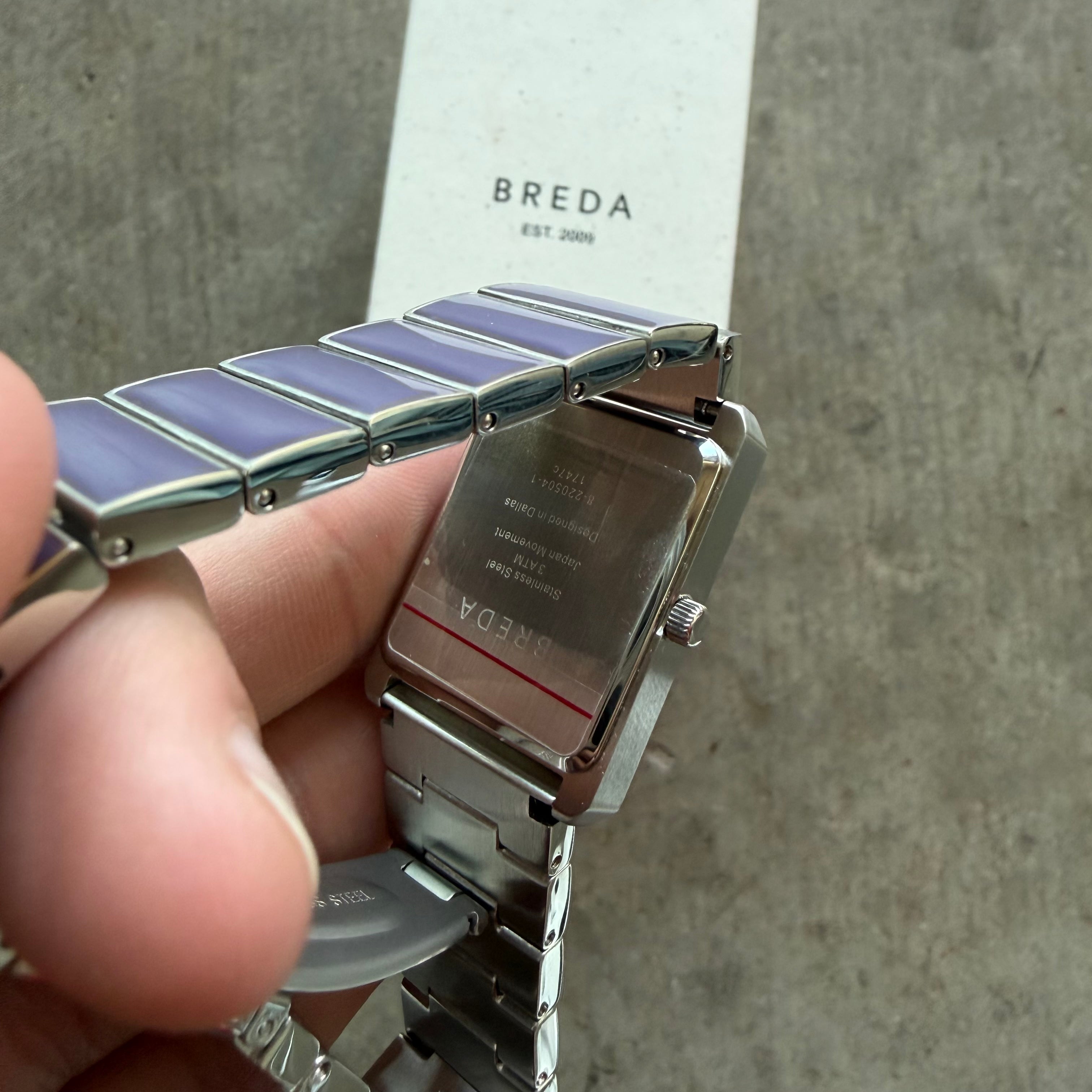 Breda Pulse Tandem Watch Purple